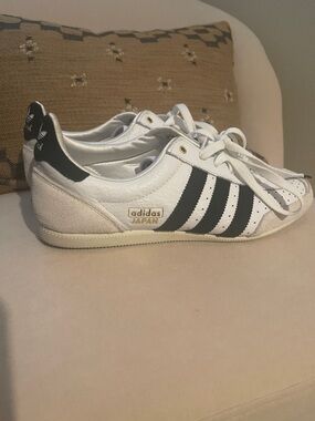 adidas Japan White & Black Leather Sneakers
